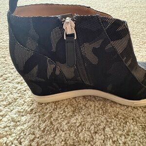 Paolo Black and Gray Ankle Booties